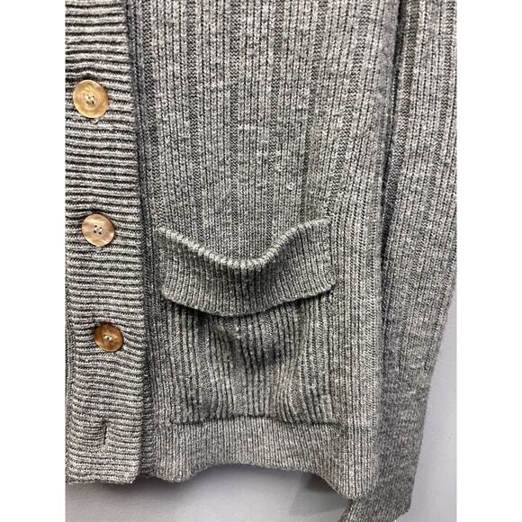 Joseph R Harris Vintage‎ Sweater Cardigan Womens Large Taiwan Gray pockets knit - Picture 7 of 7